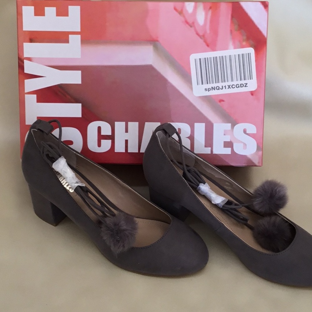 Charles style dress shoes slate color